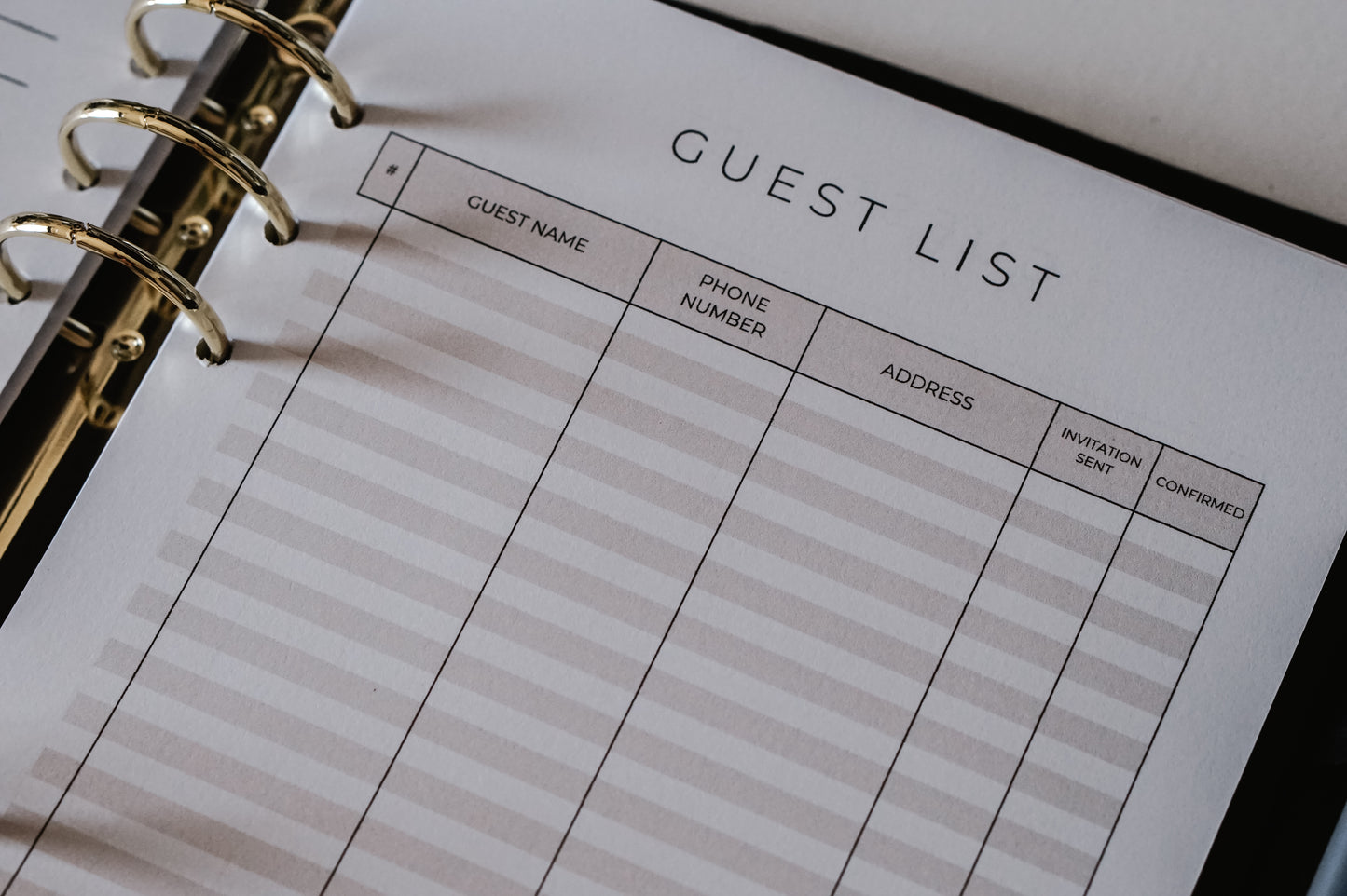 Wedding Planner Inserts